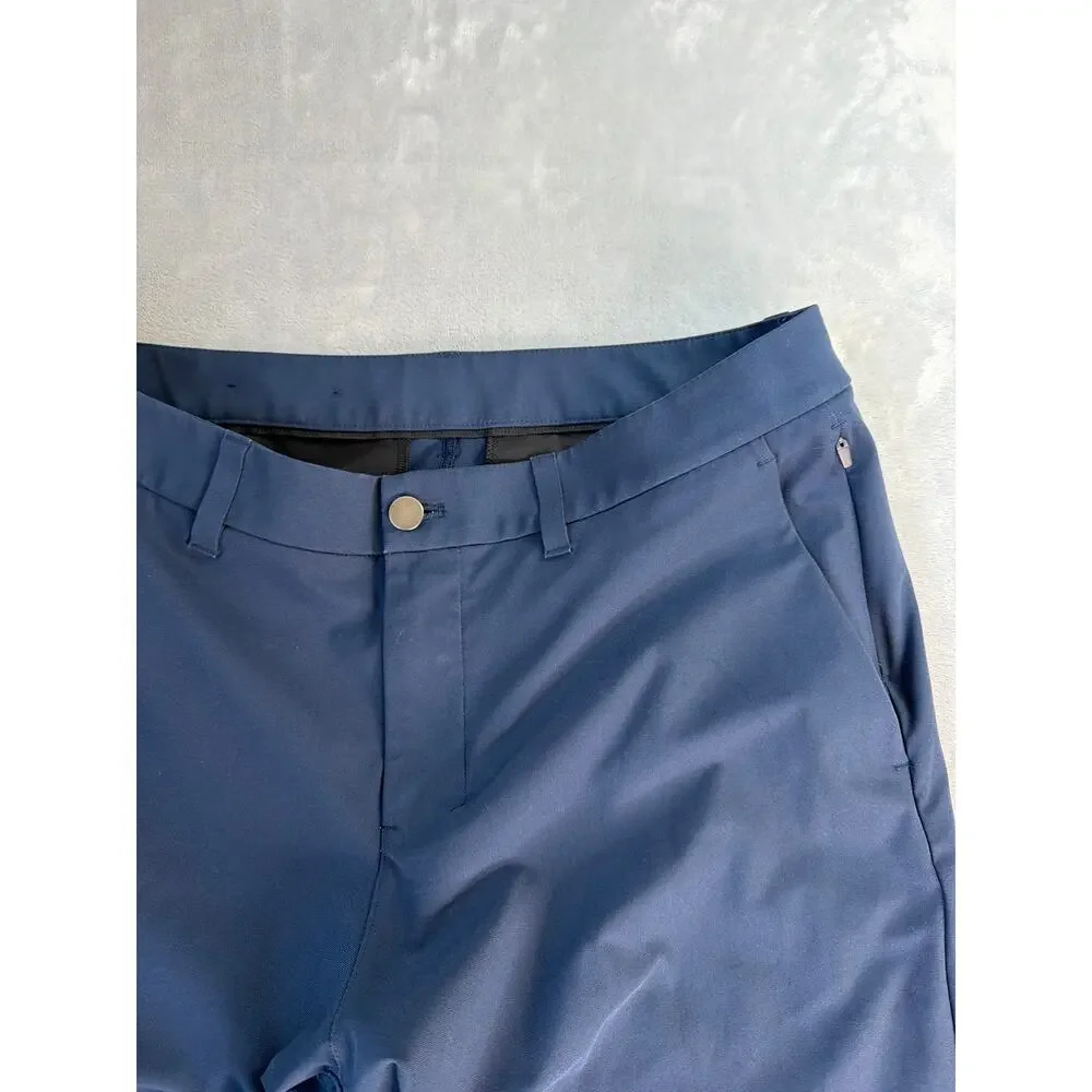 Lululemon Commission Slim Fit Pant Warpstreme Iron Blue Mens Golf Chino 34